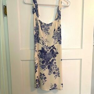 Reformation blue and white dress